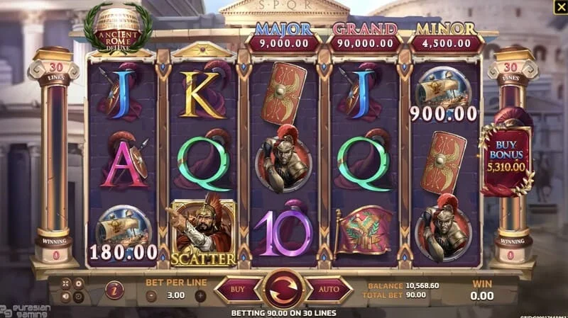 Ancient Rome Deluxe AI - бонусен екран с допълнителни награди