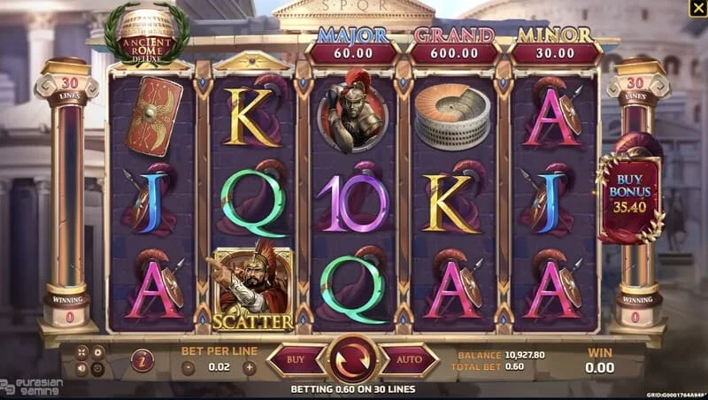 Ancient Rome Deluxe AI - Scatter и безплатни завъртания